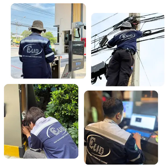 ทีมช่าง ELID ปฏิบัติงานตรวจเช็กและซ่อมระบบไม้กั้นรถยนต์