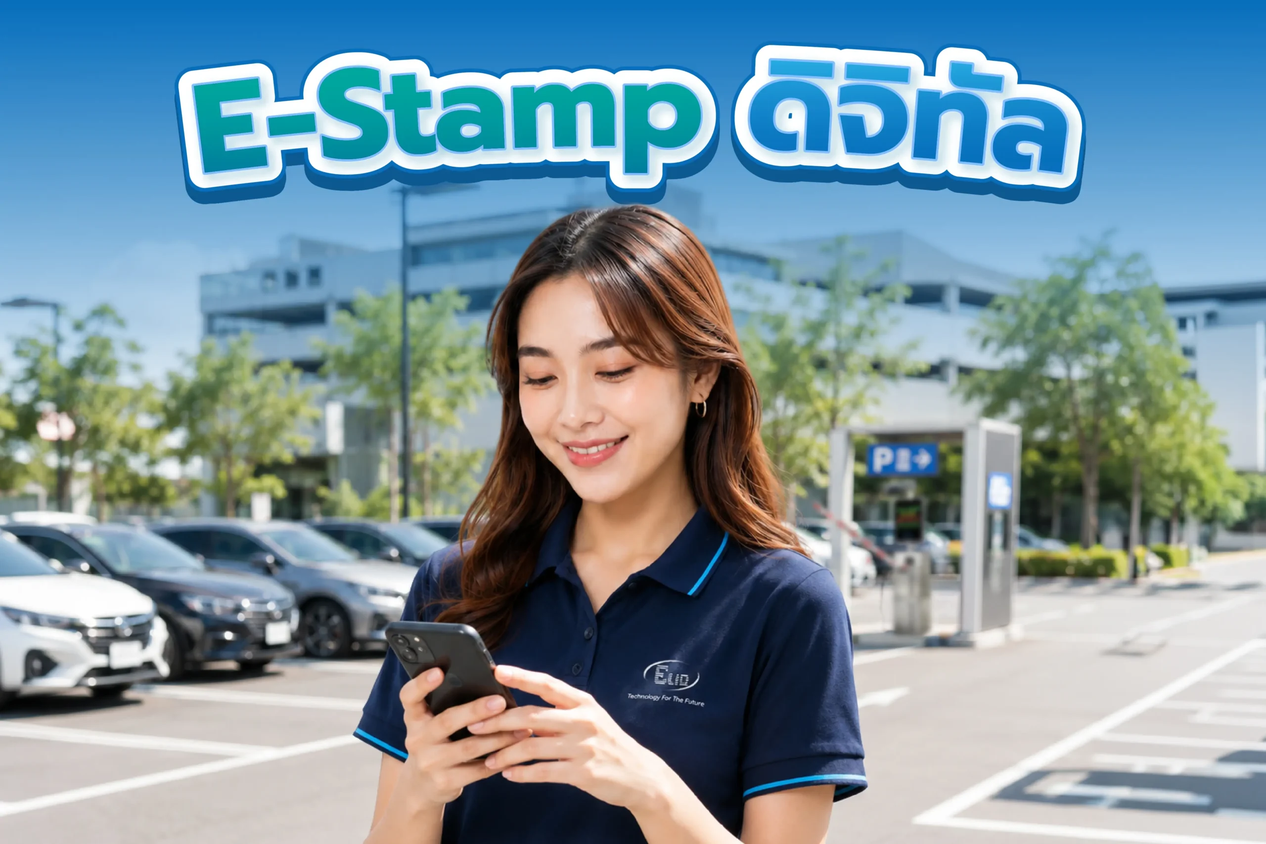 บริการ E-Stamp ดิจิทัลสำหรับลานจอดรถ สะดวก รวดเร็ว สแตรมป์ส่วนลดจอดรถได้ทันทีไม่ต้องใช้ตราปั๊มกระดาษ